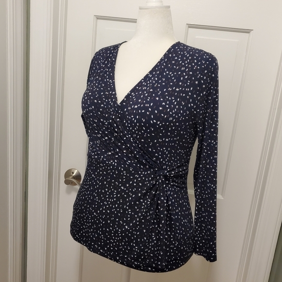 NWT Petite Assembly Vneck Faux Wrap Knit Top Size LP - Picture 6 of 10